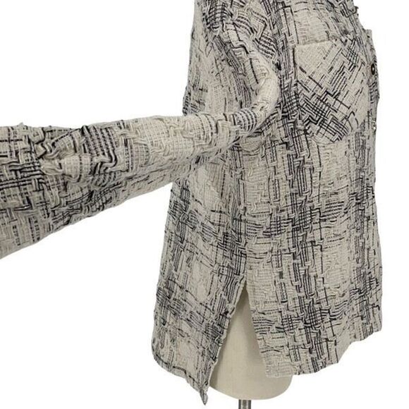 Angels & Castles Tweed Blazer Jacket Plaid Bouclé Wool Polyester Blend Medium‎ - Picture 6 of 10